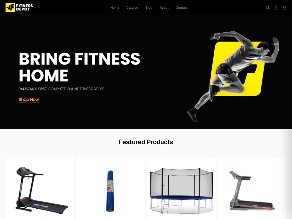 Fitness Depot online fitness equipment store built on Eekaam in Karachi, Pakistan